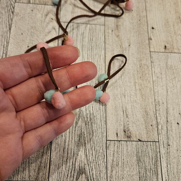 Ettika Pom Pom Wrap Necklace Chocker Bracelet Boho Cute Kawaii - Picture 2 of 4